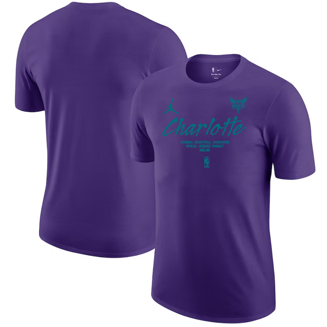 Men 2025 NBA Charlotte Hornets Purple T shirts style 3
